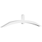 Ekena Millwork Archdale Architectural Grade PVC Gable Bracket, 96"W x 20"H x 4"D x 4"F, 5/12 Pitch GBP096X20X0404ARC00 - alternate 1